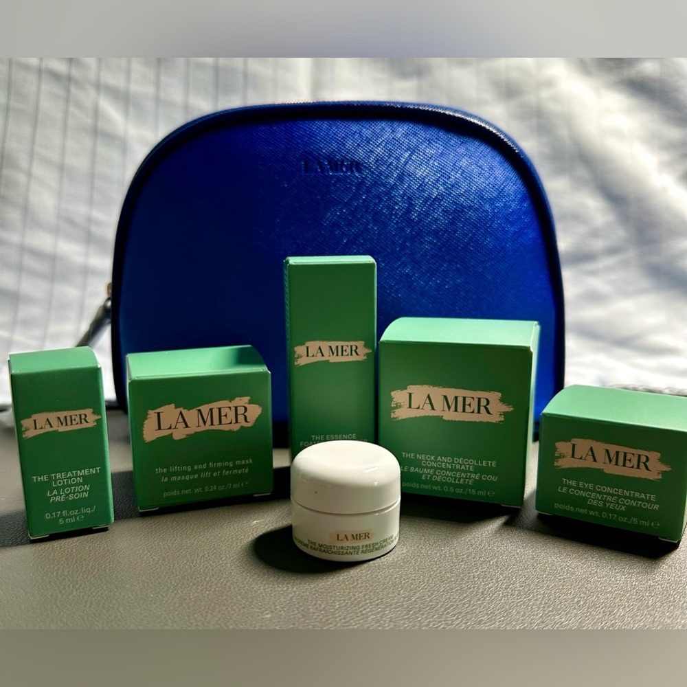 LA MER - 6 pc Sample Set + Cosmetics Bag